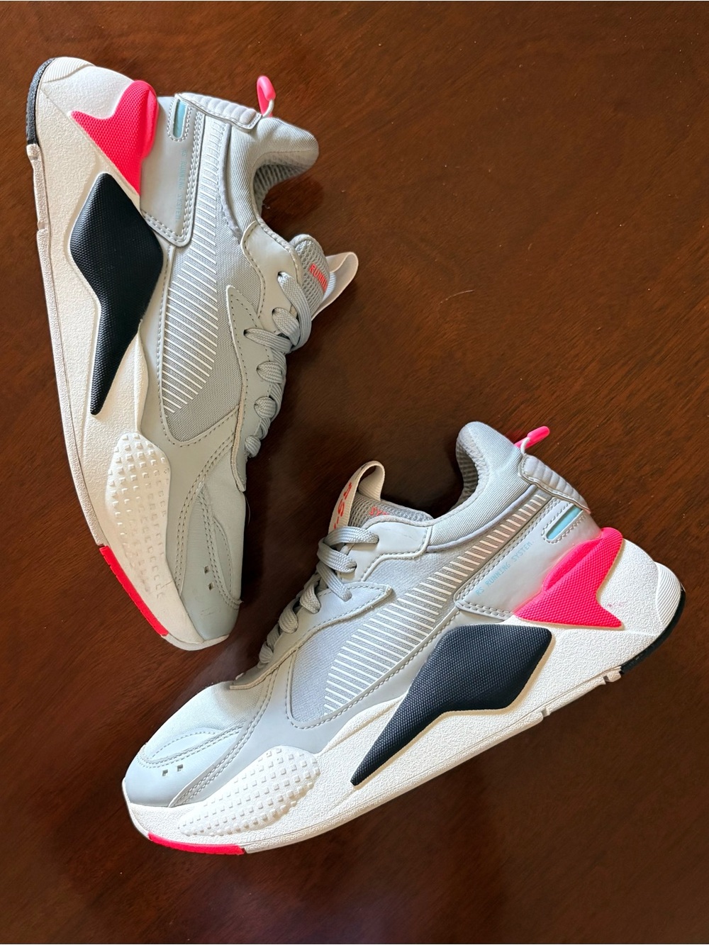 Puma RS-X Games Gray Hot Pink Chunky Dad Sneakers - Women’s Size 8